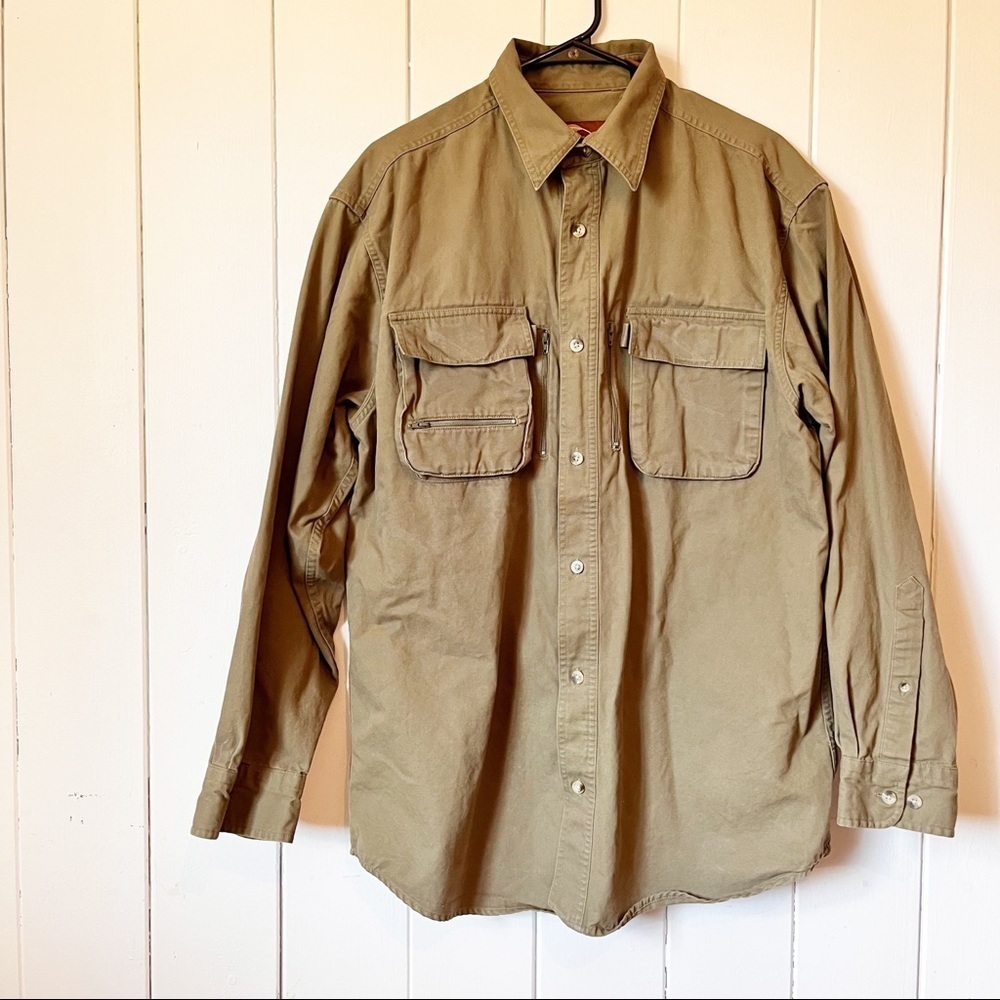 Bob Timberlake Army Green Button down Utitly Jacket. Size Medium.